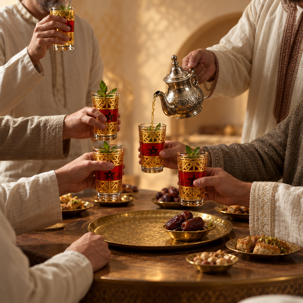 Coffret de 12 verres à thé marocains