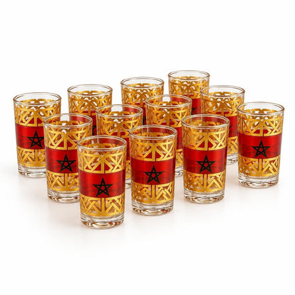 Coffret de 12 verres à thé marocains