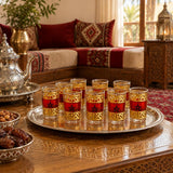 Coffret de 12 verres à thé marocains