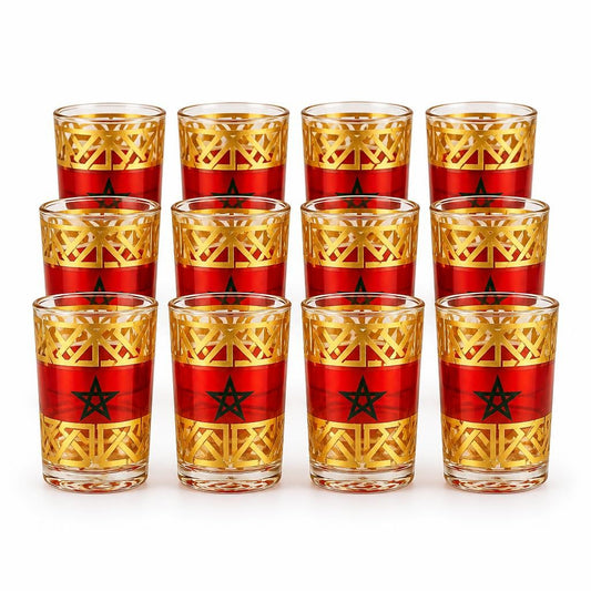 Coffret de 12 verres à thé marocains